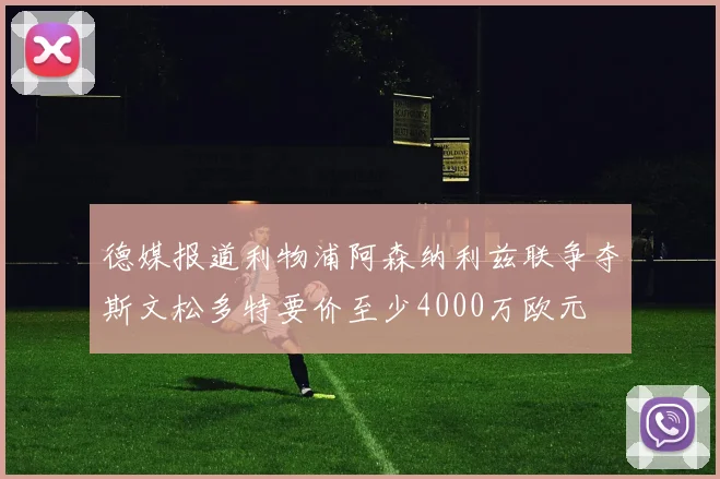德媒报道利物浦阿森纳利兹联争夺斯文松多特要价至少4000万欧元