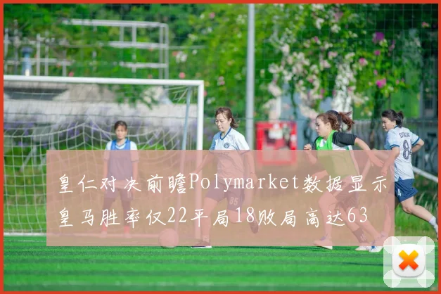皇仁对决前瞻Polymarket数据显示皇马胜率仅22平局18败局高达63
